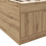 vidaXL Rám postele so skladom Dub artisan 80 x 200 cm Kompozitné drevo – Obrázok 7