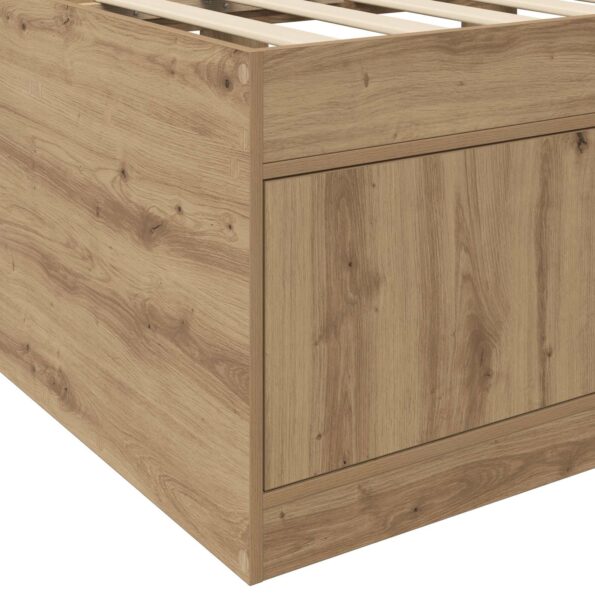 vidaXL Rám postele so skladom Dub artisan 80 x 200 cm Kompozitné drevo – Obrázok 7