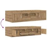 vidaXL Rám postele so skladom Dub artisan 80 x 200 cm Kompozitné drevo – Obrázok 8