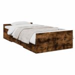 vidaXL Rám postele so skladom Dymový dub 80 x 200 cm Kompozitné drevo – Obrázok 2