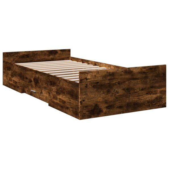 vidaXL Rám postele so skladom Dymový dub 80 x 200 cm Kompozitné drevo – Obrázok 3