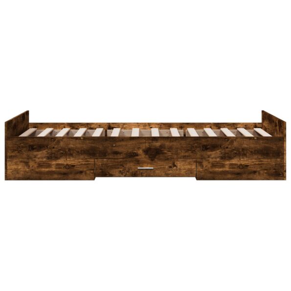 vidaXL Rám postele so skladom Dymový dub 80 x 200 cm Kompozitné drevo – Obrázok 5