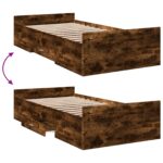 vidaXL Rám postele so skladom Dymový dub 80 x 200 cm Kompozitné drevo – Obrázok 8