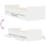 vidaXL Rám postele so skladom Biela 80 x 200 cm Kompozitné drevo – Obrázok 7