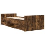 vidaXL Rám postele so skladom Dymový dub 80 x 200 cm Kompozitné drevo – Obrázok 2