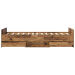 vidaXL Rám postele so skladom Staré drevo 80 x 200 cm Kompozitné drevo – Obrázok 4