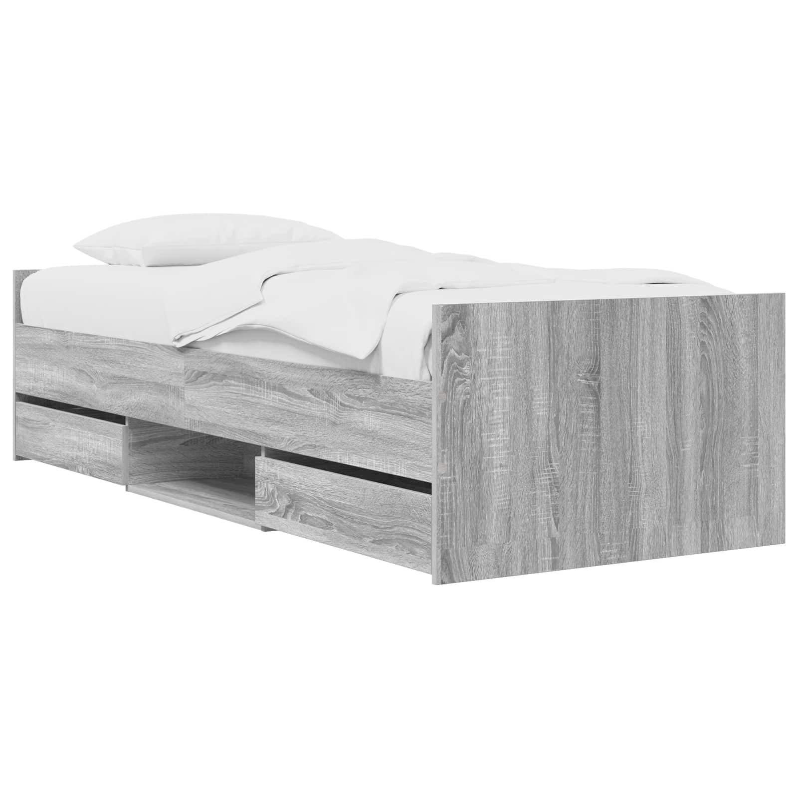 3429513_1.jpg vidaXL Rám postele so skladom Sivý Sonoma 80 x 200 cm Kompozitné drevo – Obrázok 1