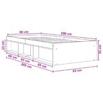 vidaXL Rám postele so skladom Dymový dub 80 x 200 cm Kompozitné drevo – Obrázok 10