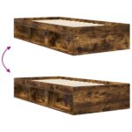 vidaXL Rám postele so skladom Dymový dub 80 x 200 cm Kompozitné drevo – Obrázok 8