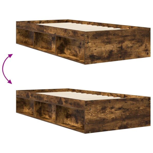 vidaXL Rám postele so skladom Dymový dub 80 x 200 cm Kompozitné drevo – Obrázok 8
