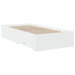 vidaXL Rám postele so skladom Biela 80 x 200 cm Kompozitné drevo – Obrázok 3