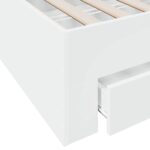 vidaXL Rám postele so skladom Biela 80 x 200 cm Kompozitné drevo – Obrázok 6