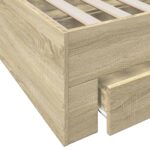 vidaXL Rám postele so skladom Dub sonoma 80 x 200 cm Kompozitné drevo – Obrázok 6