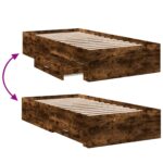vidaXL Rám postele so skladom Dymový dub 80 x 200 cm Kompozitné drevo – Obrázok 7