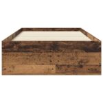 vidaXL Rám postele so skladom Staré drevo 80 x 200 cm Kompozitné drevo – Obrázok 3