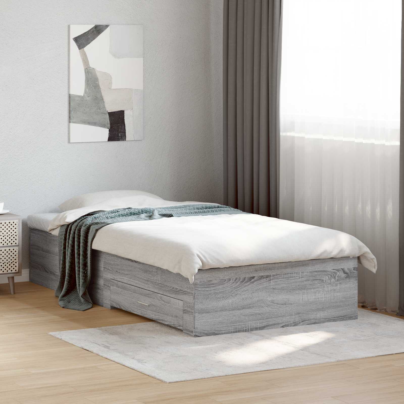 3429529_1.jpg vidaXL Rám postele so skladom Sivý Sonoma 80 x 200 cm Kompozitné drevo – Obrázok 1