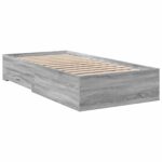 vidaXL Rám postele so skladom Sivý Sonoma 80 x 200 cm Kompozitné drevo – Obrázok 6
