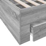 vidaXL Rám postele so skladom Sivý Sonoma 80 x 200 cm Kompozitné drevo – Obrázok 7