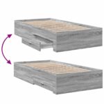 vidaXL Rám postele so skladom Sivý Sonoma 80 x 200 cm Kompozitné drevo – Obrázok 8