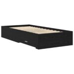 vidaXL Rám postele so skladom Čierny dub 80 x 200 cm Kompozitné drevo – Obrázok 2