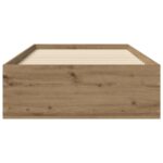 vidaXL Rám postele so skladom Dub artisan 80 x 200 cm Kompozitné drevo – Obrázok 3