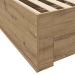 vidaXL Rám postele so skladom Dub artisan 80 x 200 cm Kompozitné drevo – Obrázok 5