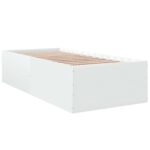 vidaXL Rám postele na podlahe Biela 80 x 200 cm Kompozitné drevo – Obrázok 3