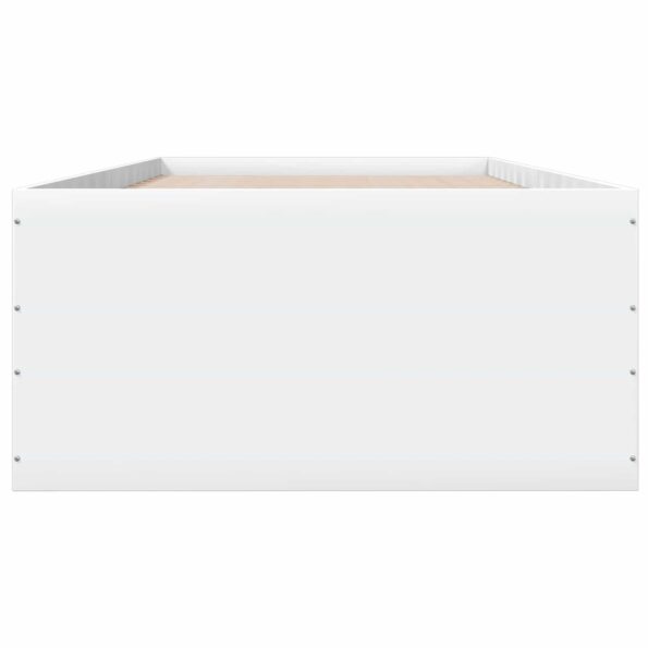 vidaXL Rám postele na podlahe Biela 80 x 200 cm Kompozitné drevo – Obrázok 4