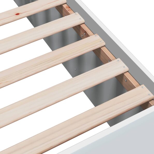 vidaXL Rám postele na podlahe Biela 80 x 200 cm Kompozitné drevo – Obrázok 6