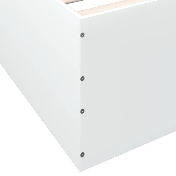 vidaXL Rám postele na podlahe Biela 80 x 200 cm Kompozitné drevo – Obrázok 7