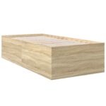 vidaXL Rám postele na podlahe Dub sonoma 80 x 200 cm Kompozitné drevo – Obrázok 3