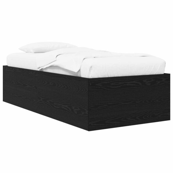 vidaXL Rám postele na podlahe Čierny dub 80 x 200 cm Kompozitné drevo – Obrázok 2