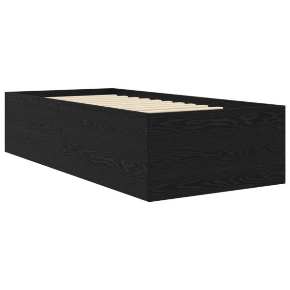 vidaXL Rám postele na podlahe Čierny dub 80 x 200 cm Kompozitné drevo – Obrázok 3