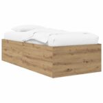 vidaXL Rám postele na podlahe Dub artisan 80 x 200 cm Kompozitné drevo – Obrázok 2