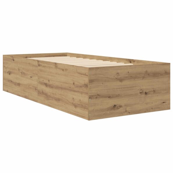 vidaXL Rám postele na podlahe Dub artisan 80 x 200 cm Kompozitné drevo – Obrázok 3