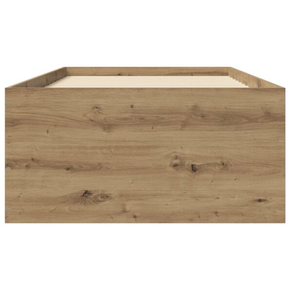 vidaXL Rám postele na podlahe Dub artisan 80 x 200 cm Kompozitné drevo – Obrázok 4