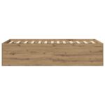 vidaXL Rám postele na podlahe Dub artisan 80 x 200 cm Kompozitné drevo – Obrázok 5