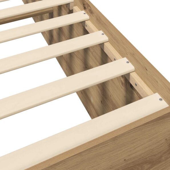 vidaXL Rám postele na podlahe Dub artisan 80 x 200 cm Kompozitné drevo – Obrázok 7