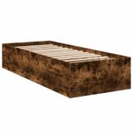 vidaXL Rám postele na podlahe Dymový dub 80 x 200 cm Kompozitné drevo – Obrázok 3