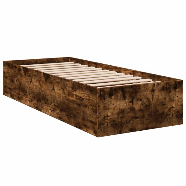 vidaXL Rám postele na podlahe Dymový dub 80 x 200 cm Kompozitné drevo – Obrázok 3