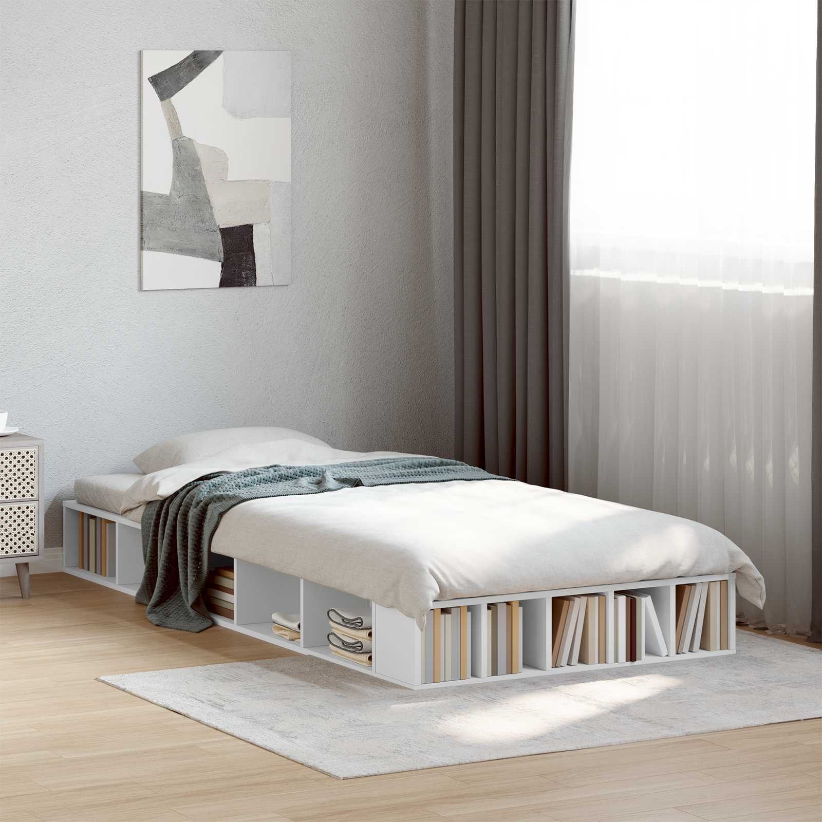 3429549_1.jpg vidaXL Rám postele so skladom Biela 80 x 200 cm Kompozitné drevo – Obrázok 1