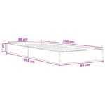 vidaXL Rám postele so skladom Biela 80 x 200 cm Kompozitné drevo – Obrázok 10