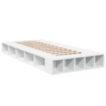 vidaXL Rám postele so skladom Biela 80 x 200 cm Kompozitné drevo – Obrázok 3