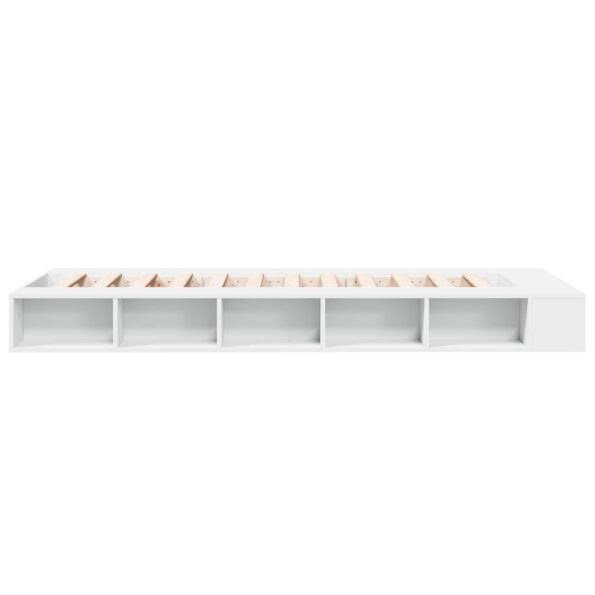 vidaXL Rám postele so skladom Biela 80 x 200 cm Kompozitné drevo – Obrázok 5