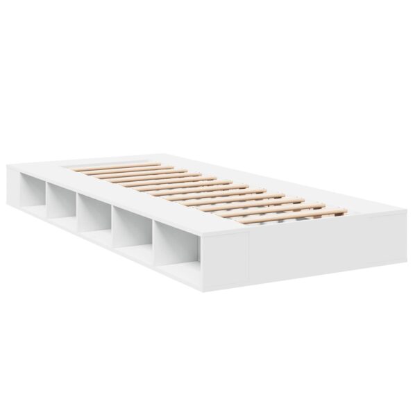 vidaXL Rám postele so skladom Biela 80 x 200 cm Kompozitné drevo – Obrázok 6