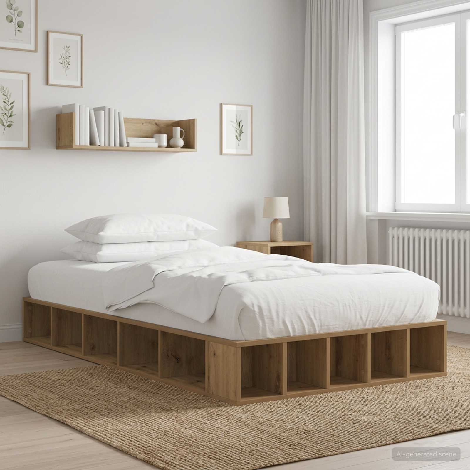 3429556_1.jpg vidaXL Rám postele so skladom Dub artisan 80 x 200 cm Kompozitné drevo – Obrázok 1