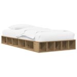 vidaXL Rám postele so skladom Dub artisan 80 x 200 cm Kompozitné drevo – Obrázok 2
