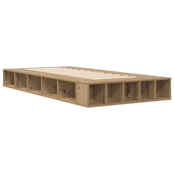 vidaXL Rám postele so skladom Dub artisan 80 x 200 cm Kompozitné drevo – Obrázok 3