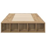 vidaXL Rám postele so skladom Dub artisan 80 x 200 cm Kompozitné drevo – Obrázok 4