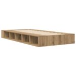 vidaXL Rám postele so skladom Dub artisan 80 x 200 cm Kompozitné drevo – Obrázok 6
